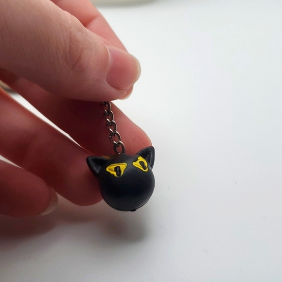 Dark kitty cat wrecking ball necklace pendant‎ - Picture 1 of 2